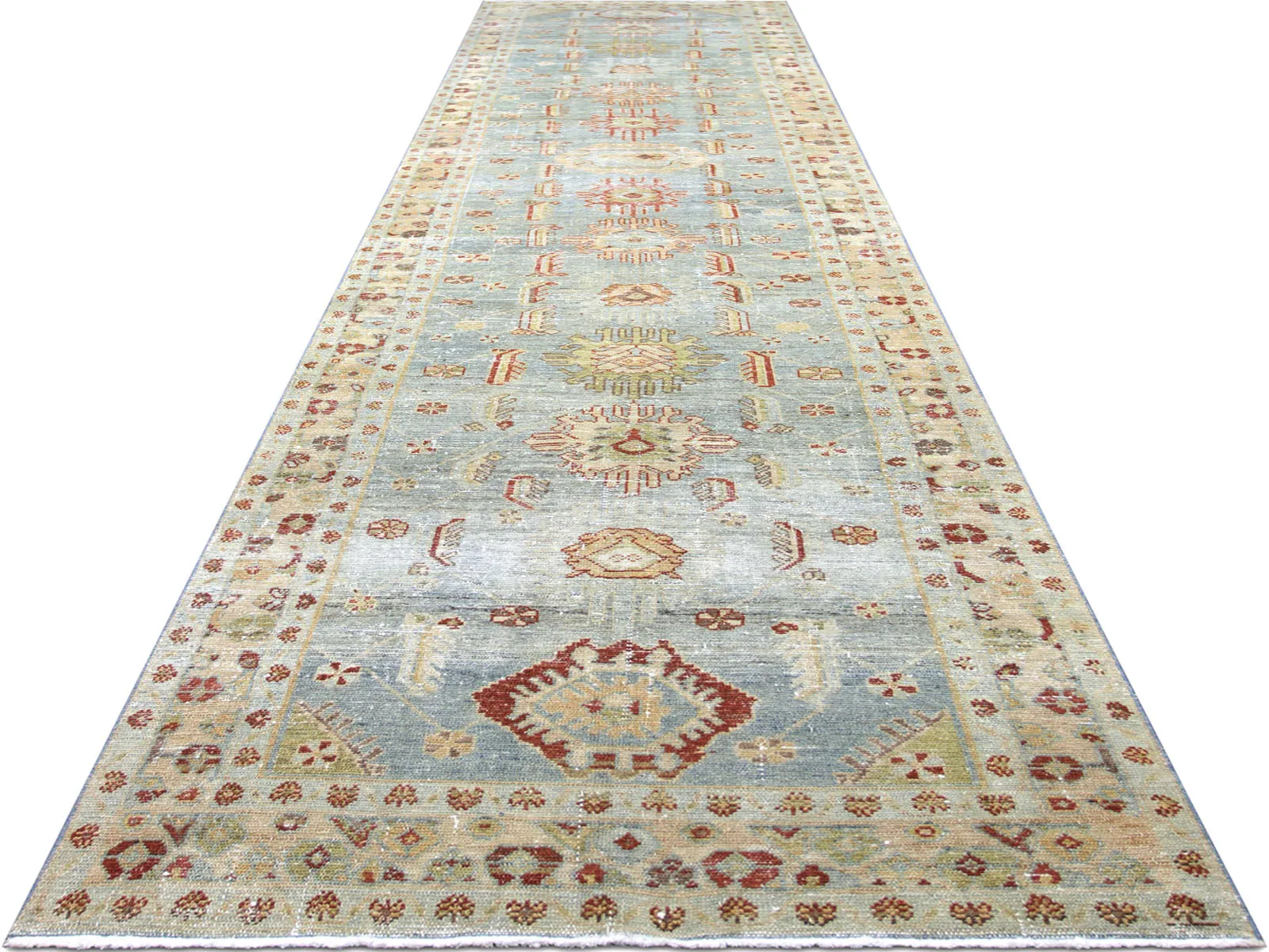 Semi Antique Persian Melayer Runner - 3'9" x 16'7"