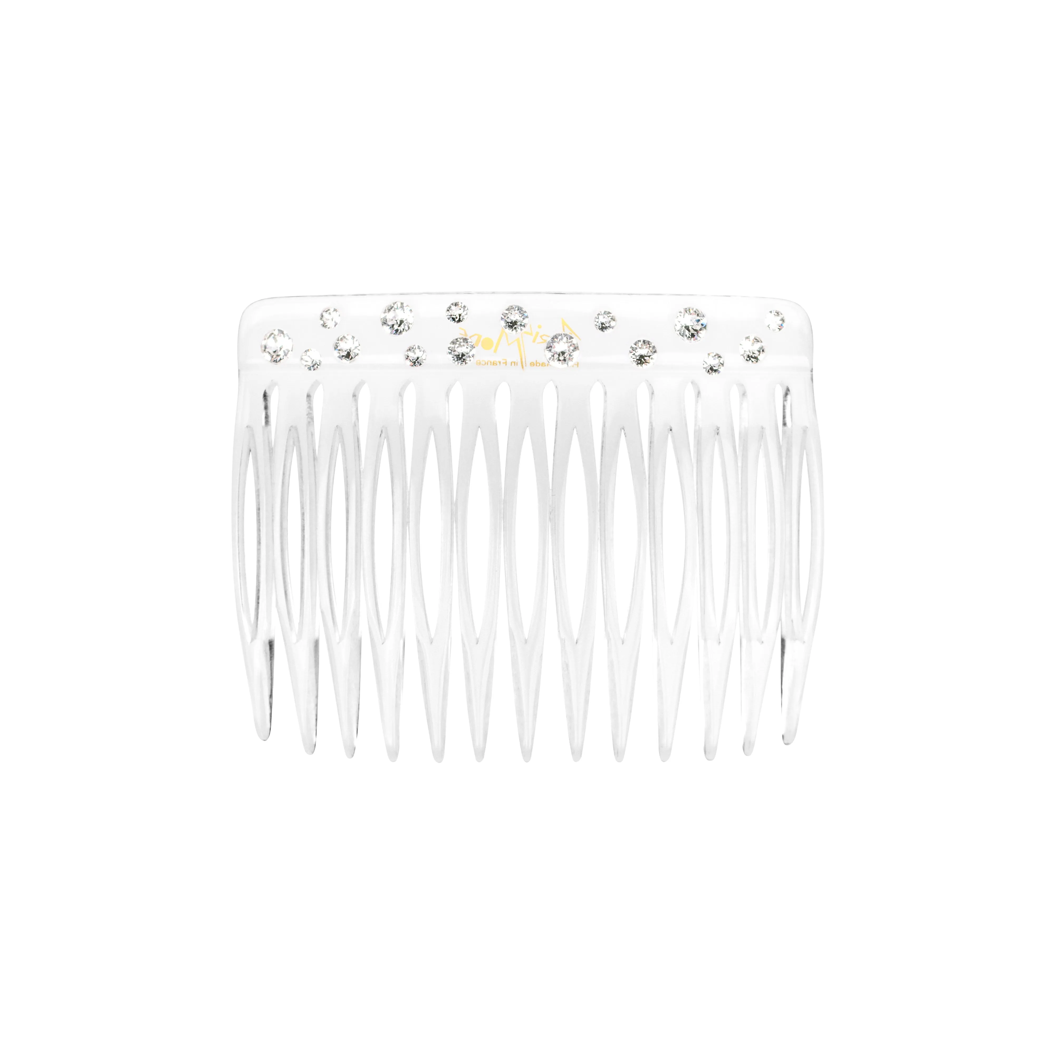 Semi Crystal Classic Small Transparent Side Comb