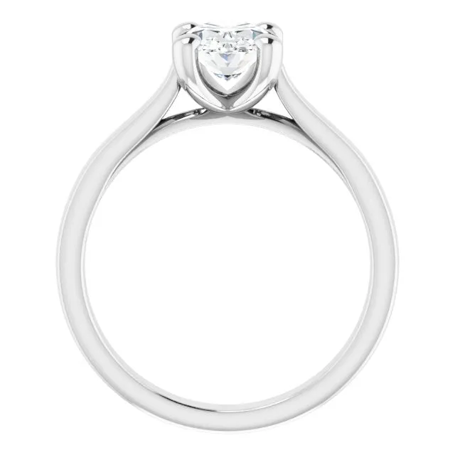 Serenity Oval Diamond Solitaire Engagement Ring