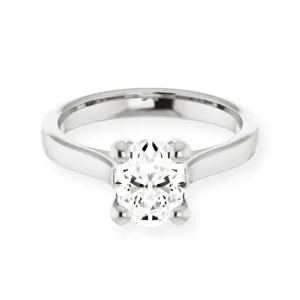 Serenity Oval Diamond Solitaire Engagement Ring