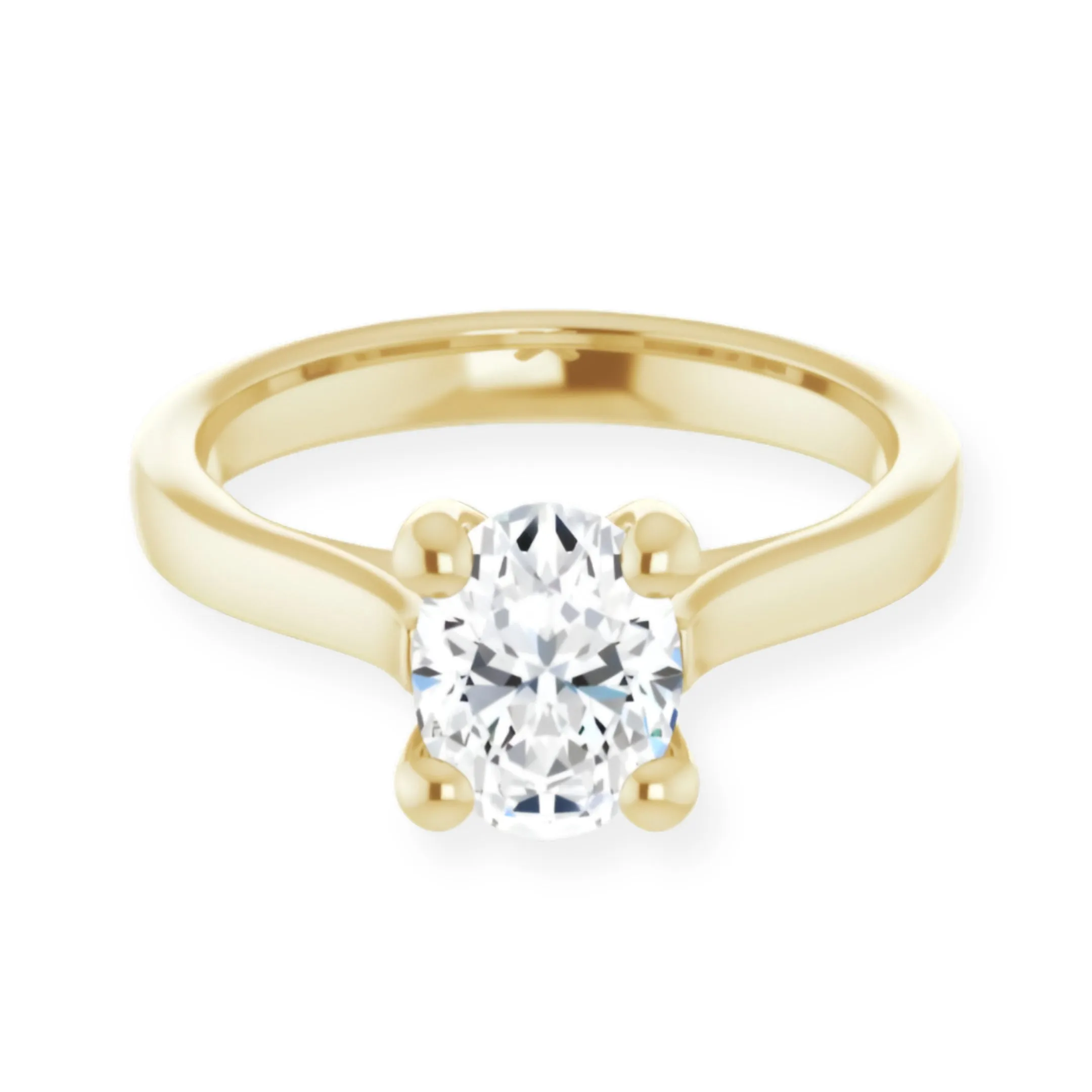 Serenity Oval Diamond Solitaire Engagement Ring