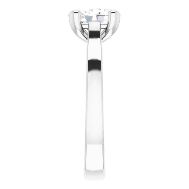Serenity Oval Diamond Solitaire Engagement Ring