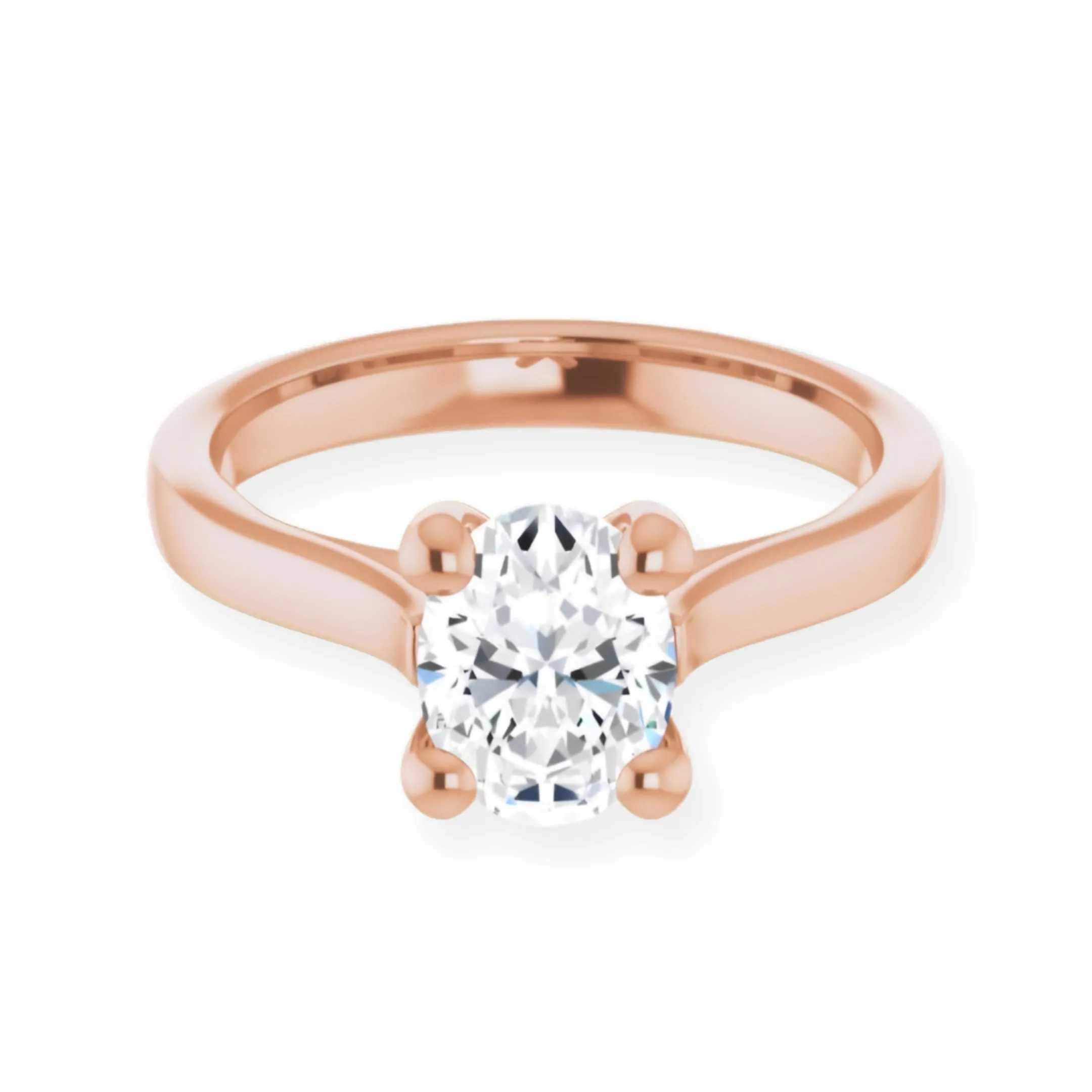 Serenity Oval Diamond Solitaire Engagement Ring