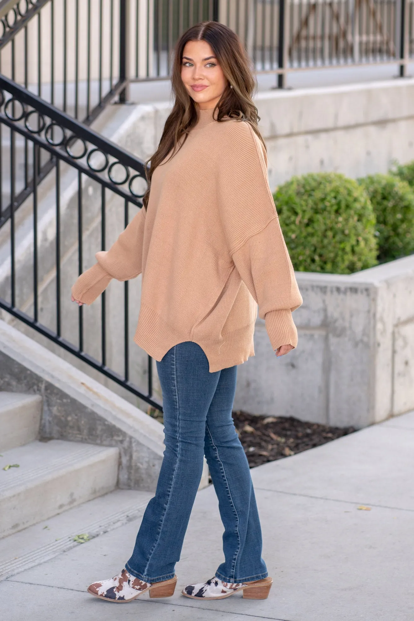 Side Sit Oversize Sweater