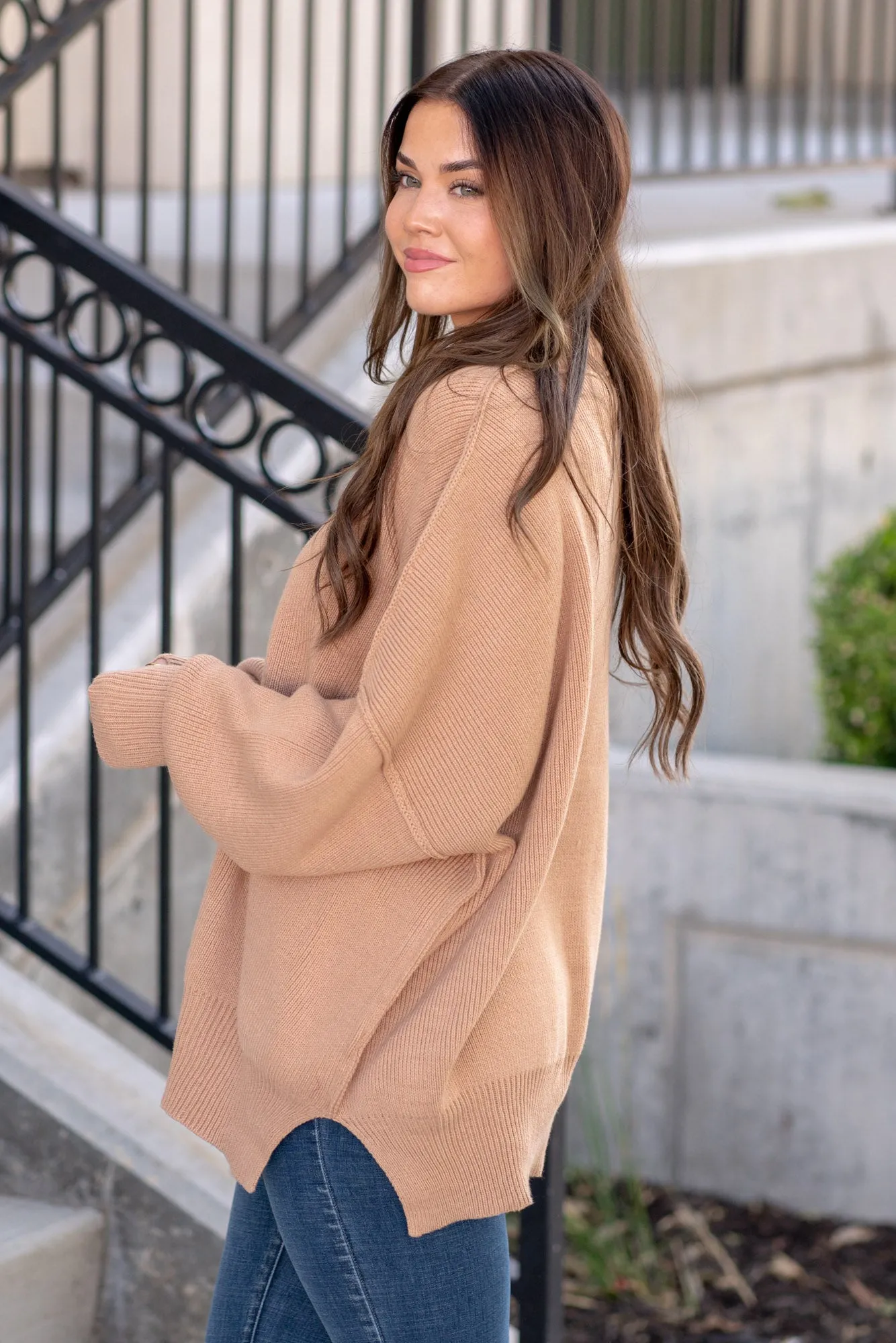 Side Sit Oversize Sweater