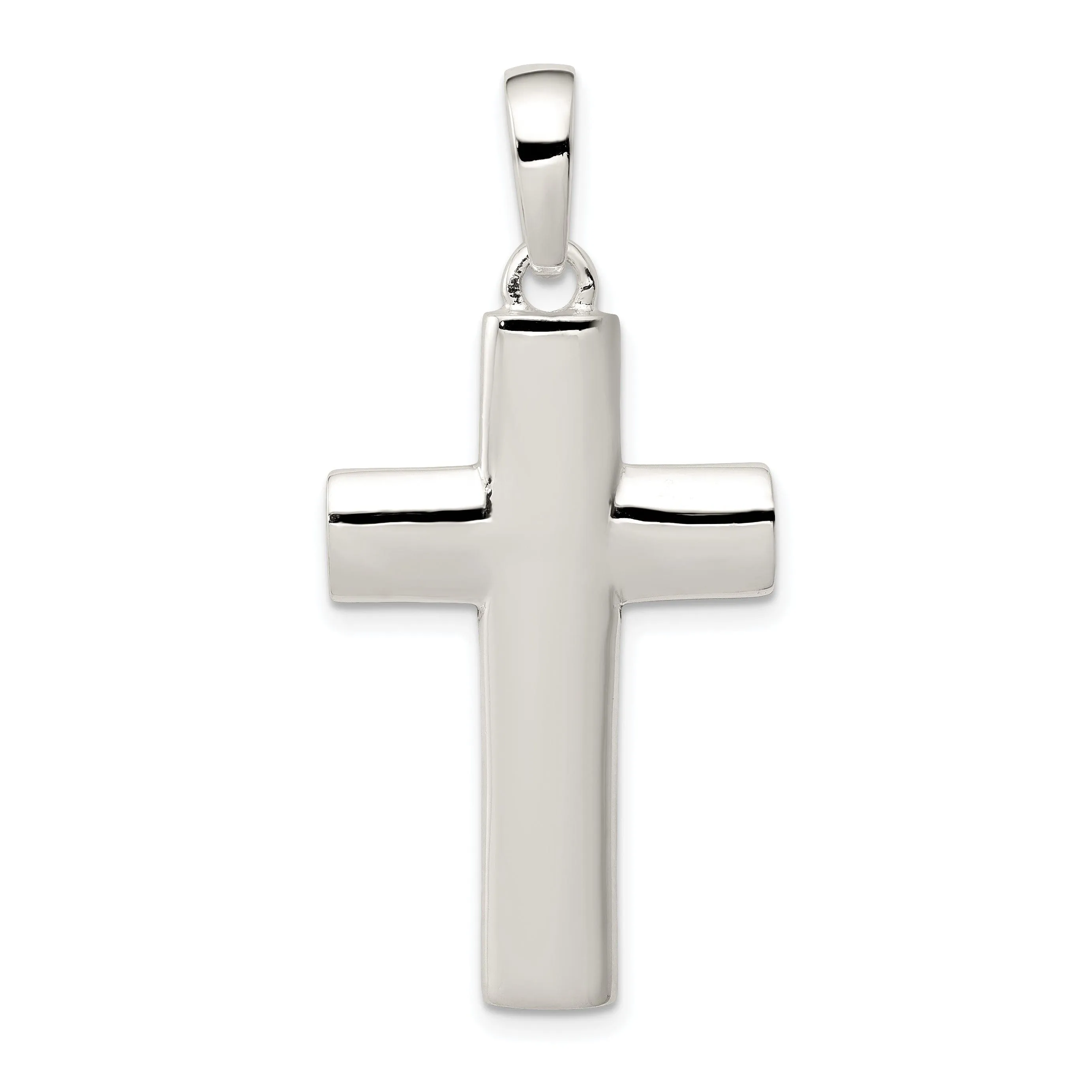 Silver Polished Finish Latin Cross Pendant