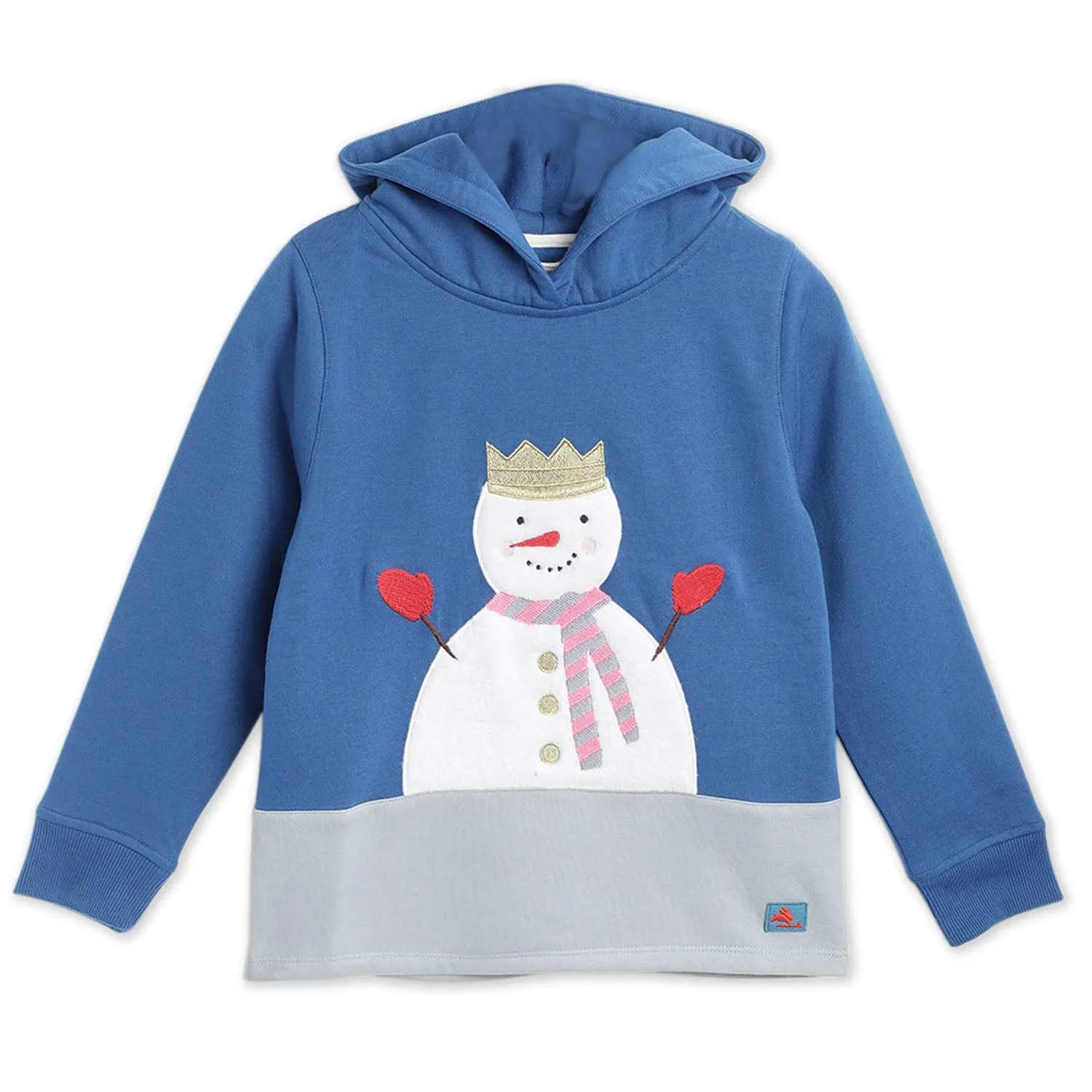 Snowman Applique Hoodie Sweatshirt
