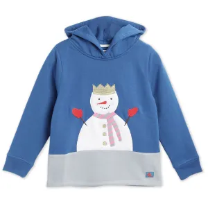 Snowman Applique Hoodie Sweatshirt