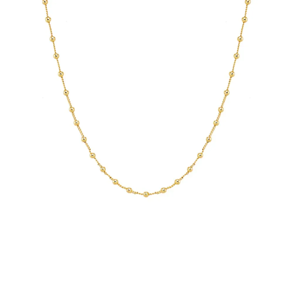 Solid Ball Chain Cuban Necklace