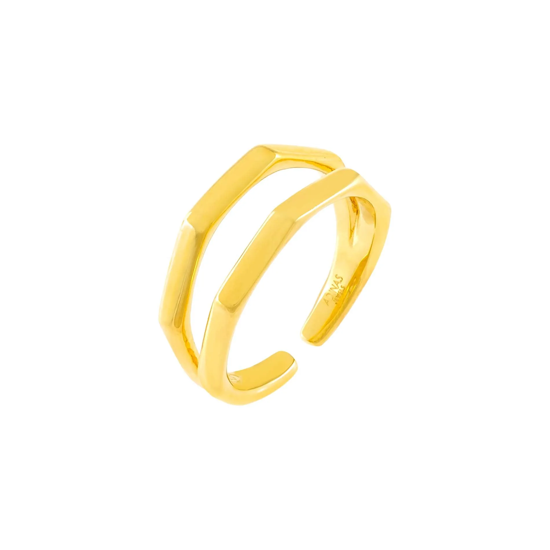 Solid Bamboo Double Row Ring