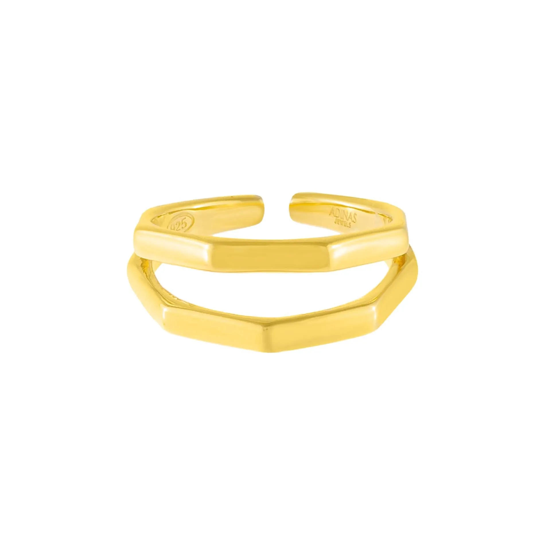 Solid Bamboo Double Row Ring