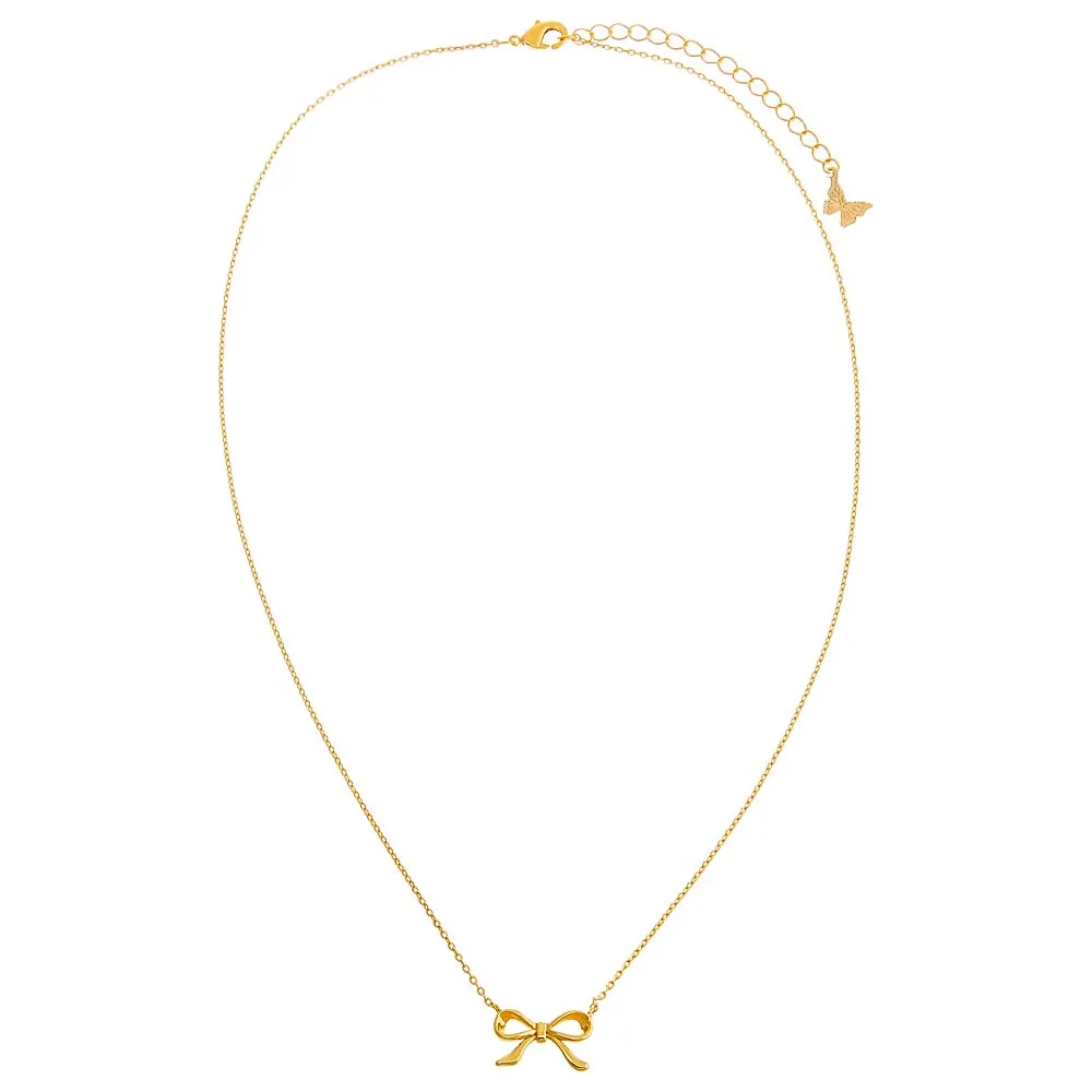 Solid Bow Tie Necklace