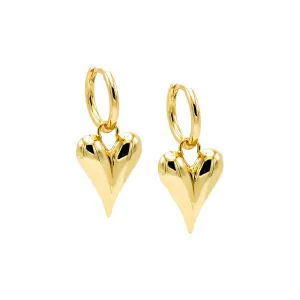 Solid Puffy Elongated Huggie Earring