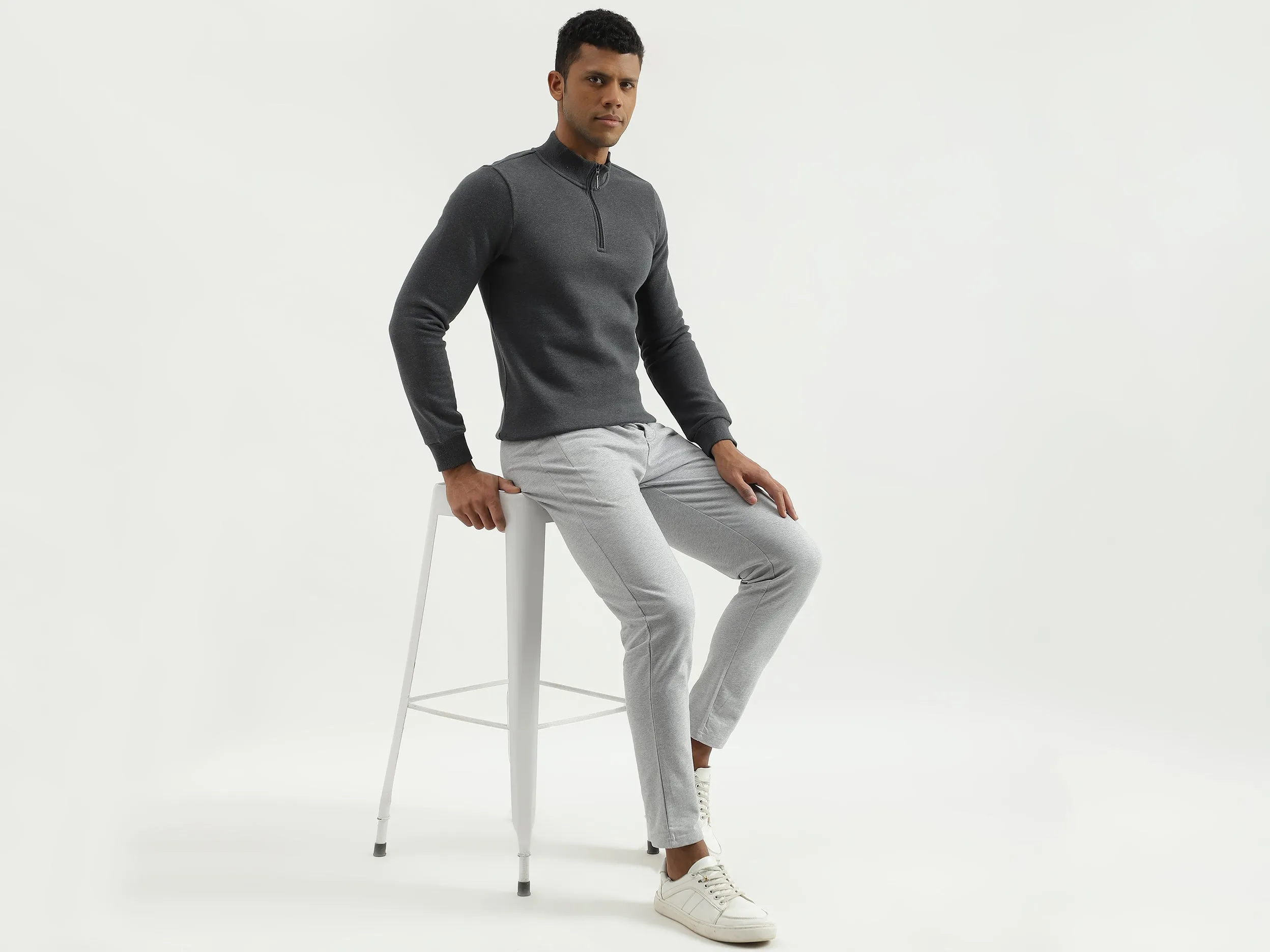 Solid Regular Fit Trousers