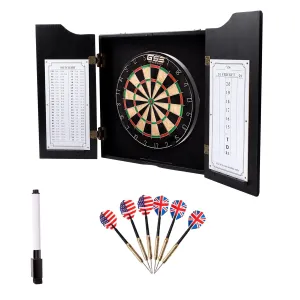 Solid Wood Board Cabinet Set with Sisal/Bristle Board and 6 Steel
