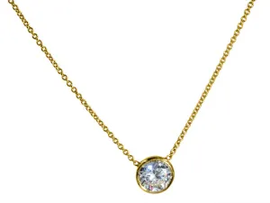 Solitaire Pendant Bezel Set 1.00ctw Necklace