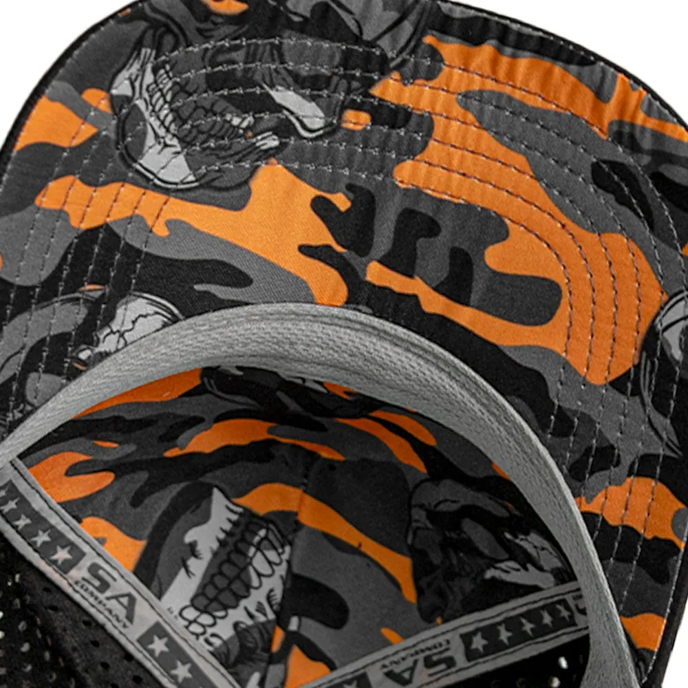 Special Edition Performance Snapback | Skull Orange Military Camo PreOrder
