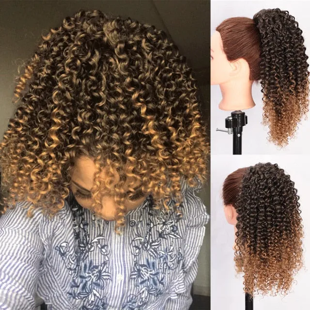 Spiral Curl Drawstring Ponytail (Various Colors) 8 inch