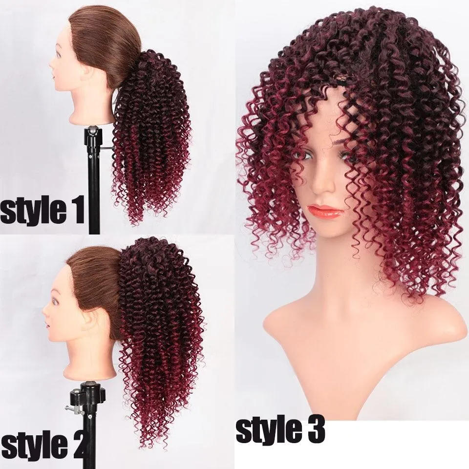 Spiral Curl Drawstring Ponytail (Various Colors) 8 inch