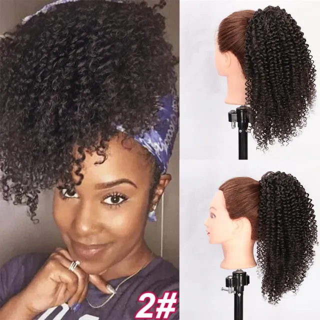 Spiral Curl Drawstring Ponytail (Various Colors) 8 inch