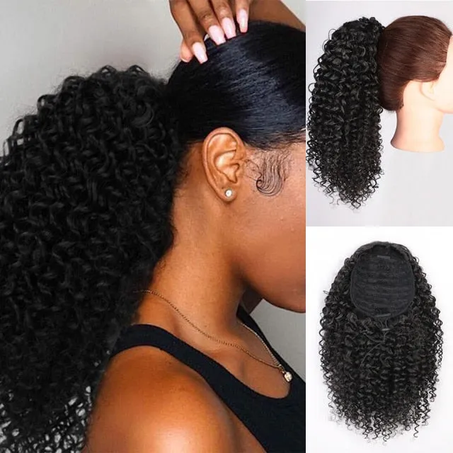 Spiral Curl Drawstring Ponytail (Various Colors) 8 inch