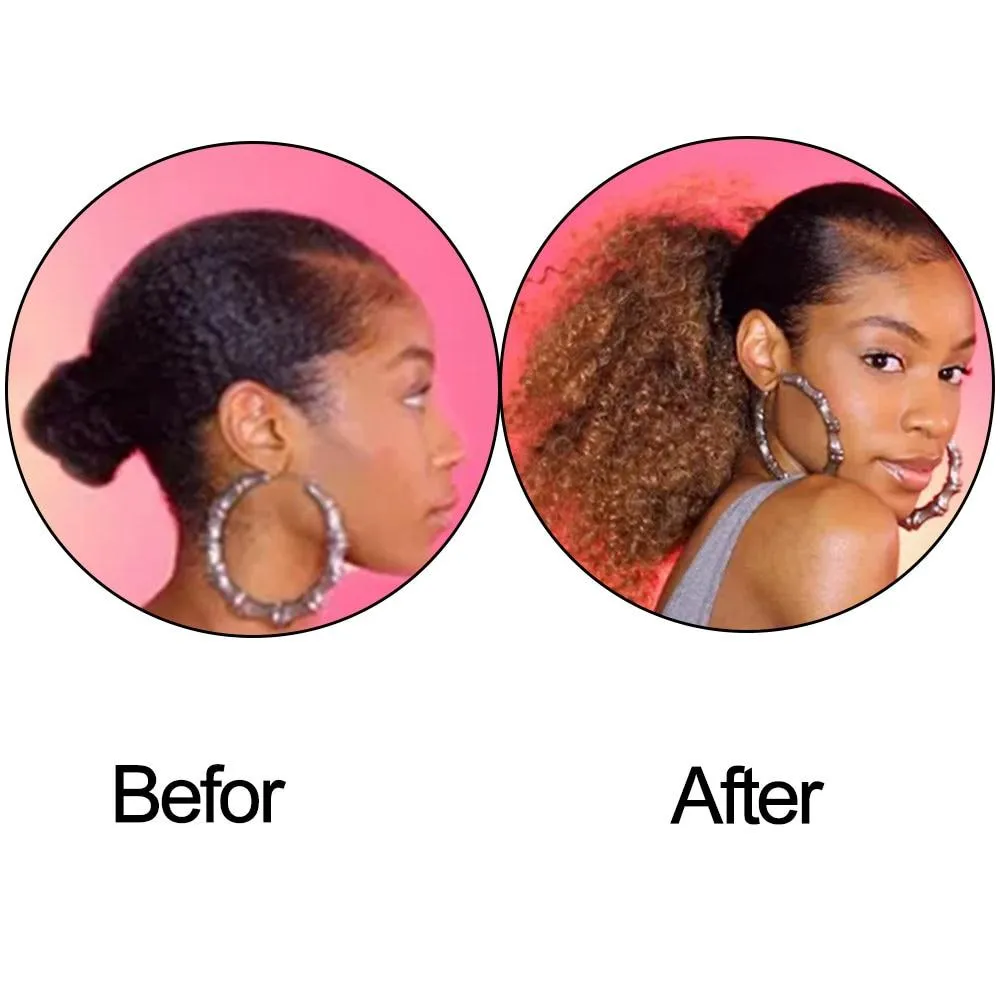 Spiral Curl Drawstring Ponytail (Various Colors) 8 inch