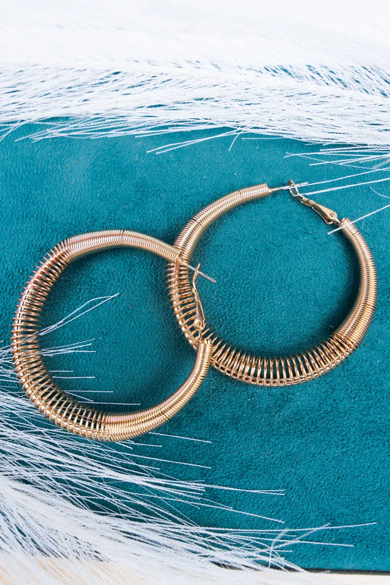 Spring Into Fashion Goldtone Hoop Earrings