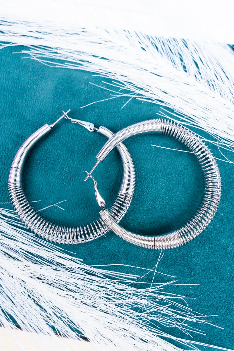 Spring Into Fashion Silvertone Hoop Earrings
