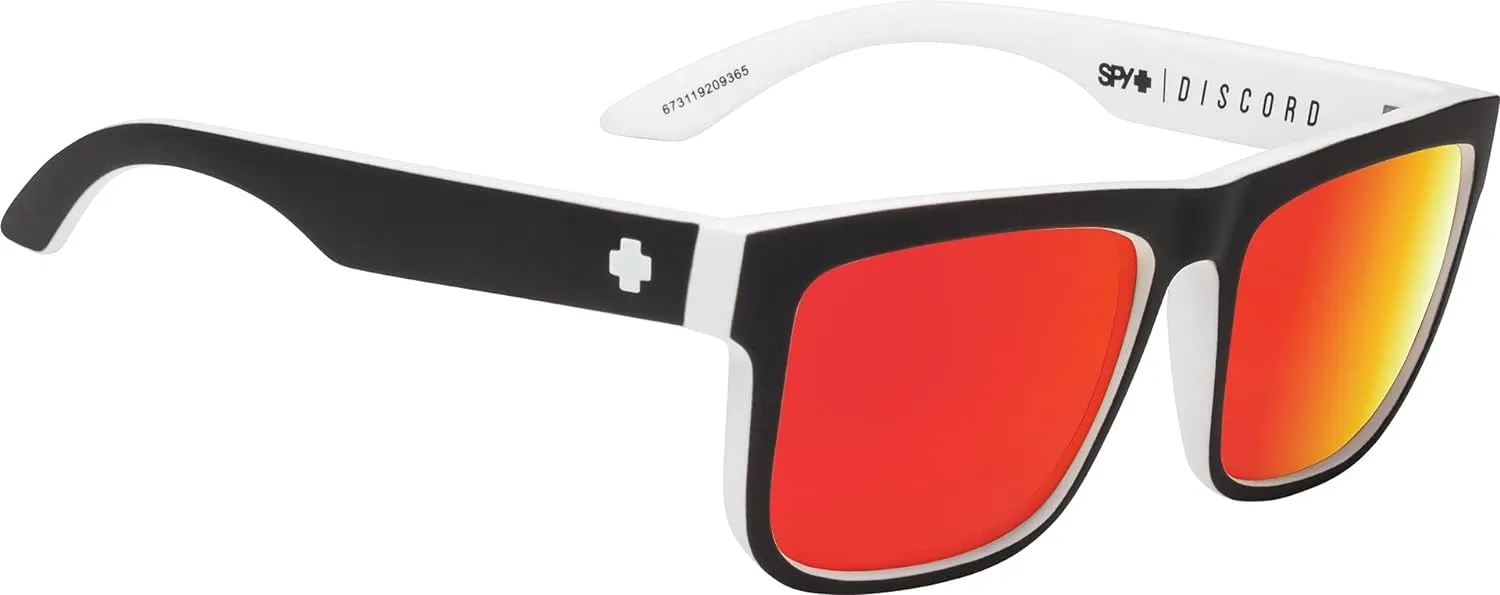 Spy Discord - Whitewall/Happy Gray Green w/Red Spectra Mirror Lens