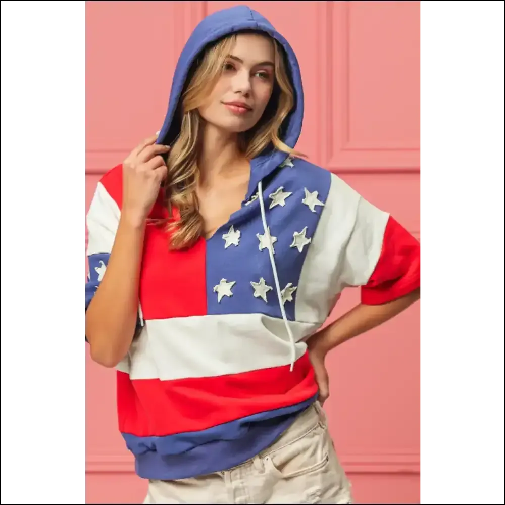 Stars and Stripes Chic Hoodie