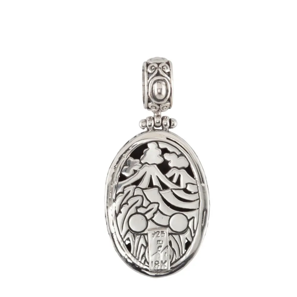 Sterling Silver & 18k Yellow Gold Fashion Pendant
