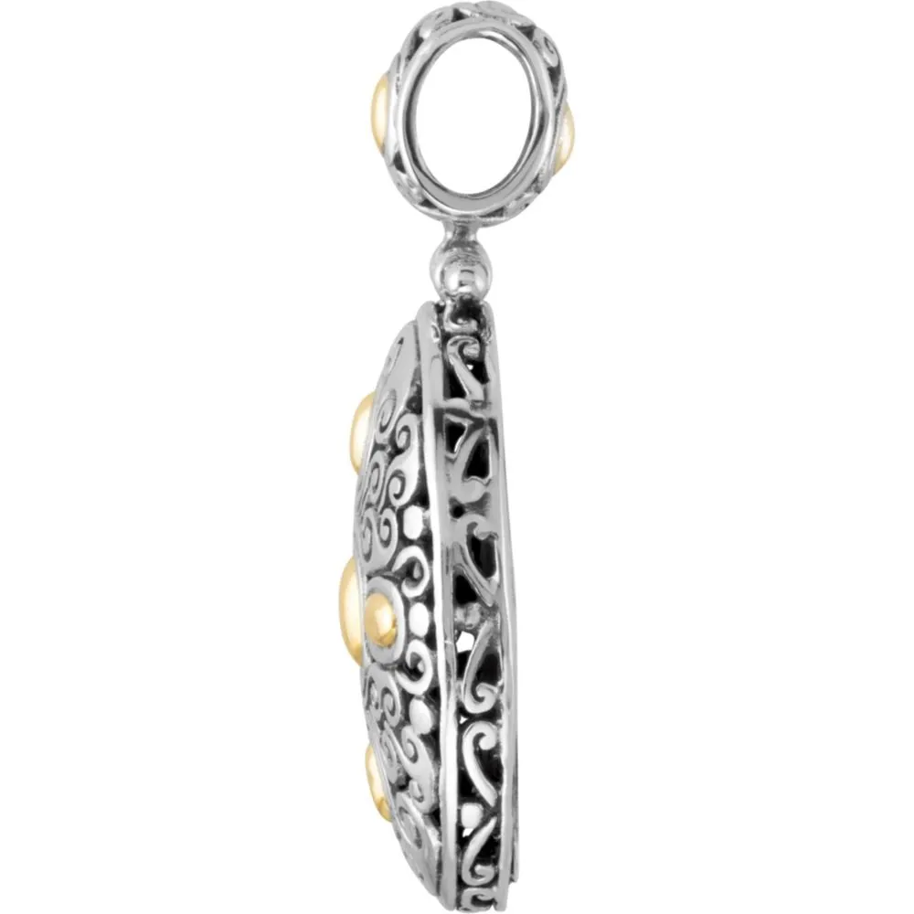 Sterling Silver & 18k Yellow Gold Fashion Pendant