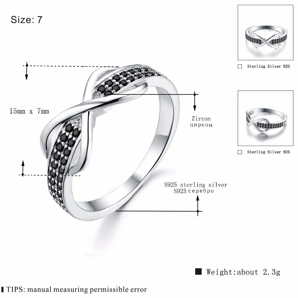Sterling Silver Infinity fashion Rings