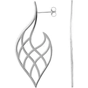 Sterling Silver Precious Metal Fashion Earrings with Backs