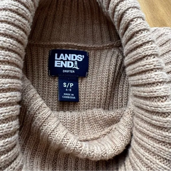 Striped Tan and White Women's Sweater