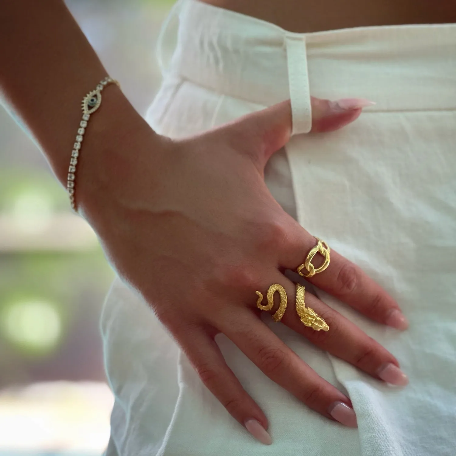 Stylish Adjustable Mira Gold Ring