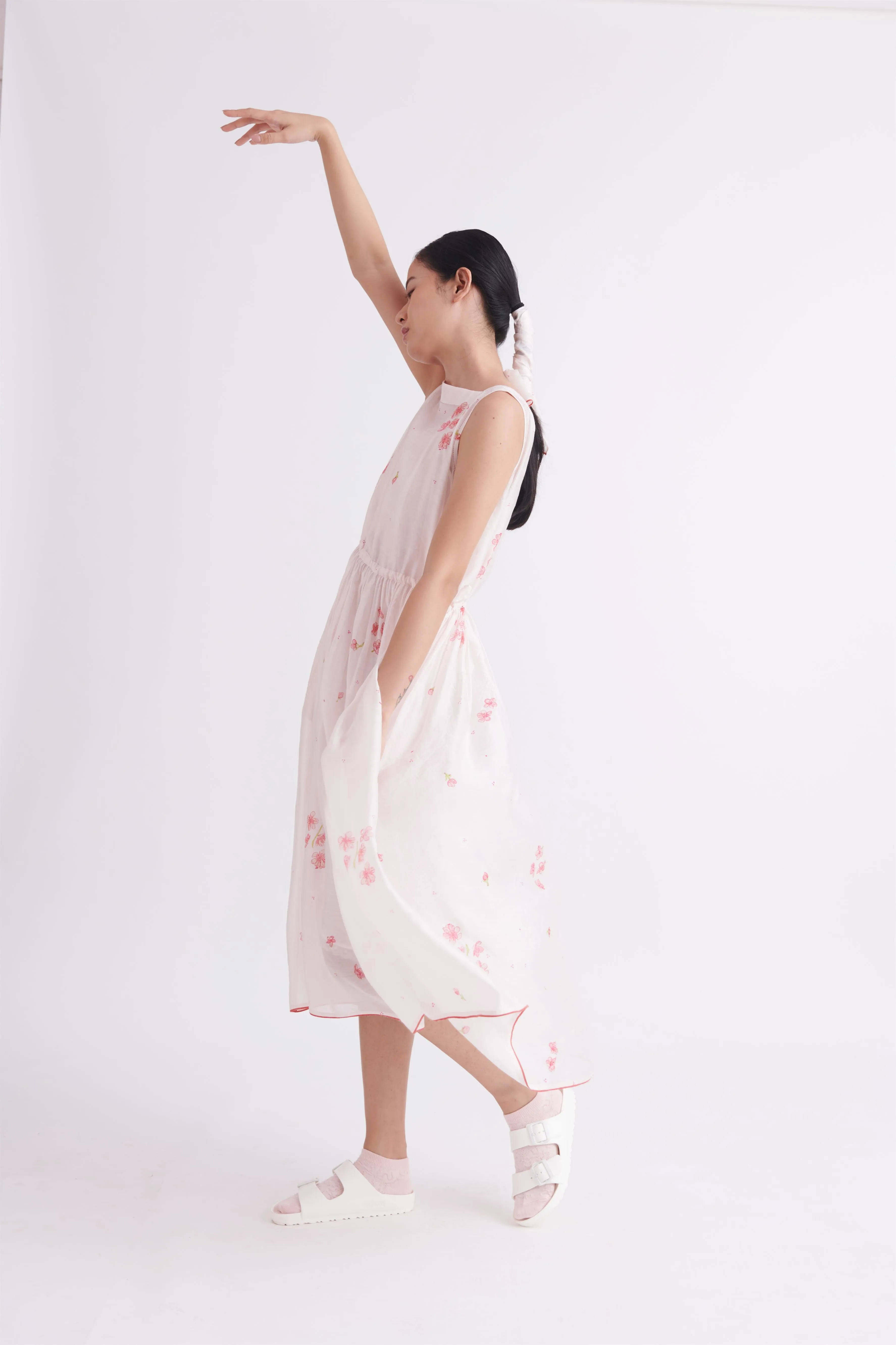 summer dress handloom silk floral print-SS2025-32-fashion edit-the plavate
