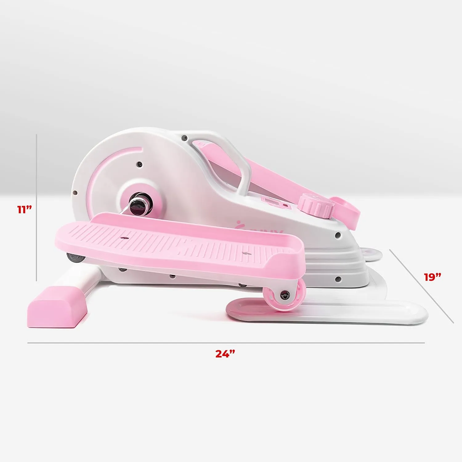 Sunny Health & Fitness Sitting Under Desk Elliptical Peddler, 8-Level Magnetic Resistance Training Machine, Portable Foot/Leg Pedal Exerciser for Senior Home/Office Workout, Optional Dark Grey or Pink