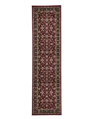 Sydney Classic Runner Red with Black Border Runner Rug