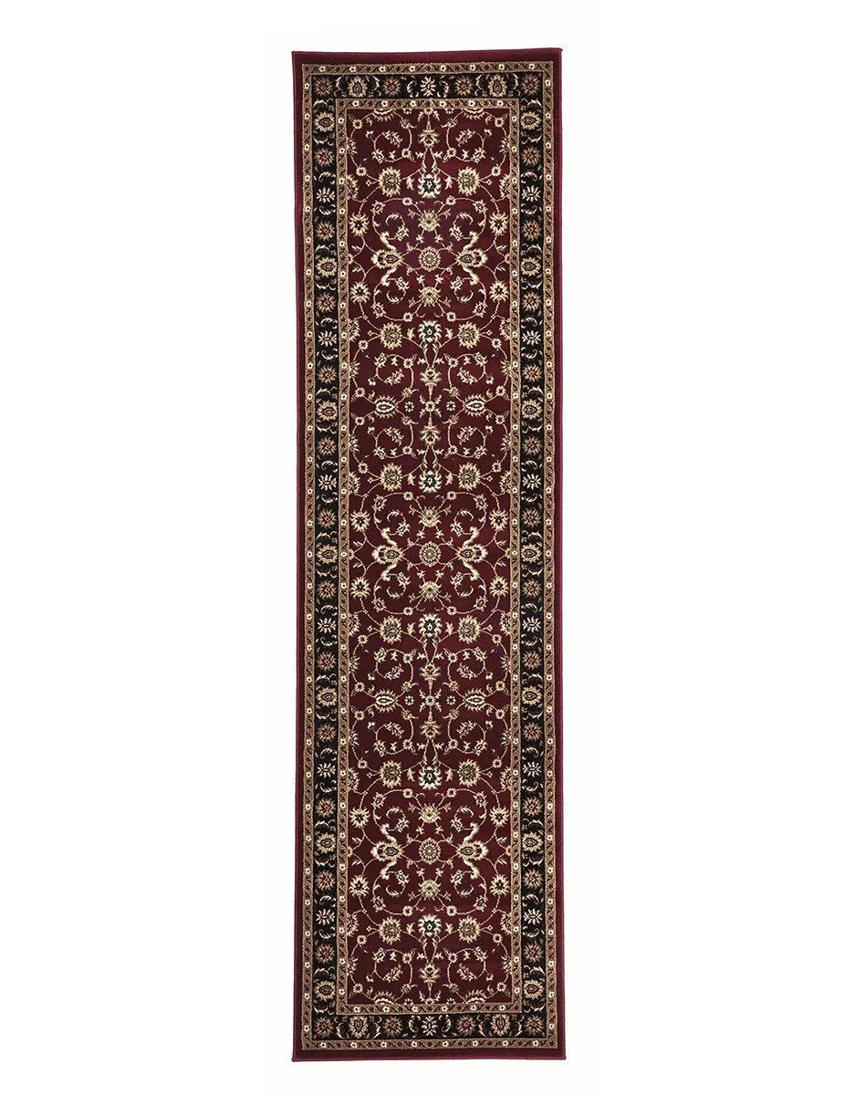 Sydney Classic Runner Red with Black Border Runner Rug