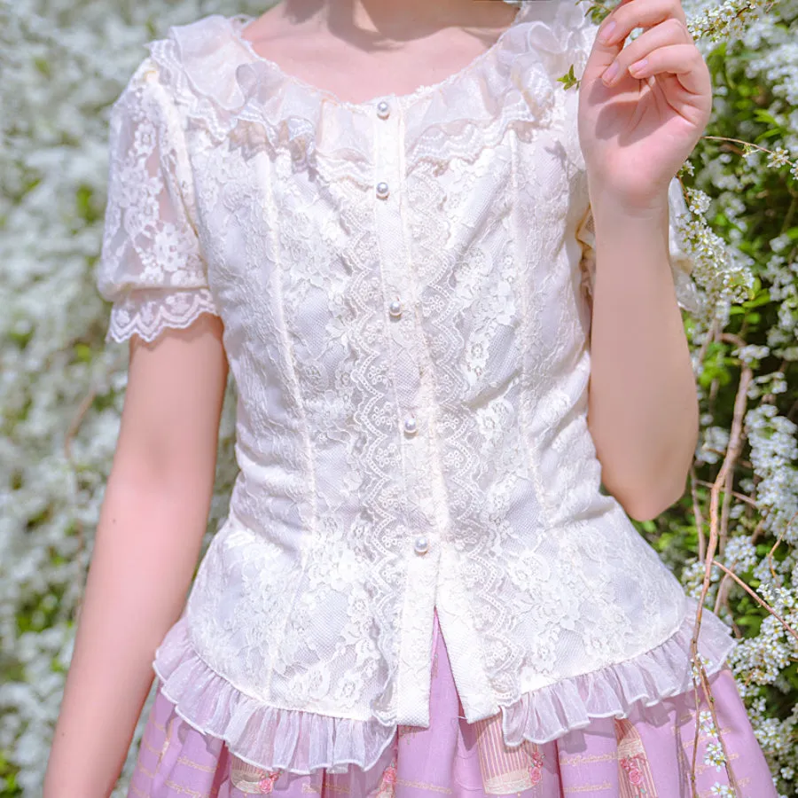The Poem of Roses Elegant Lolita Short Sleeve Shirt