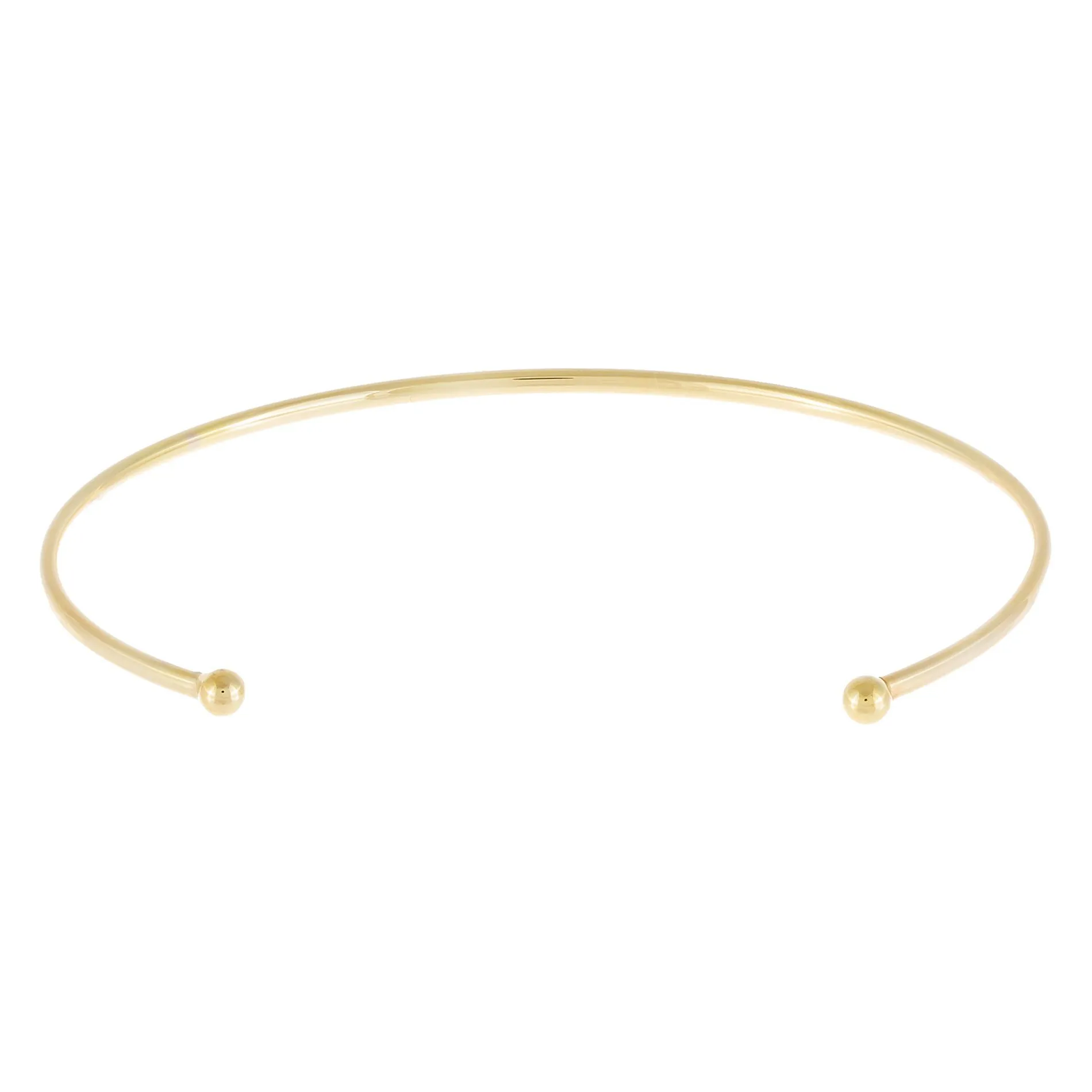 Thin Solid Open Bangle 14K