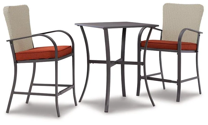 Tianna Dark Brown Counter Table Set