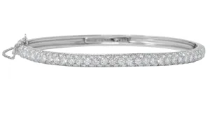 Tiffany & Co. 5.00 CTW Round Brilliant Diamond Platinum Bangle Bracelet