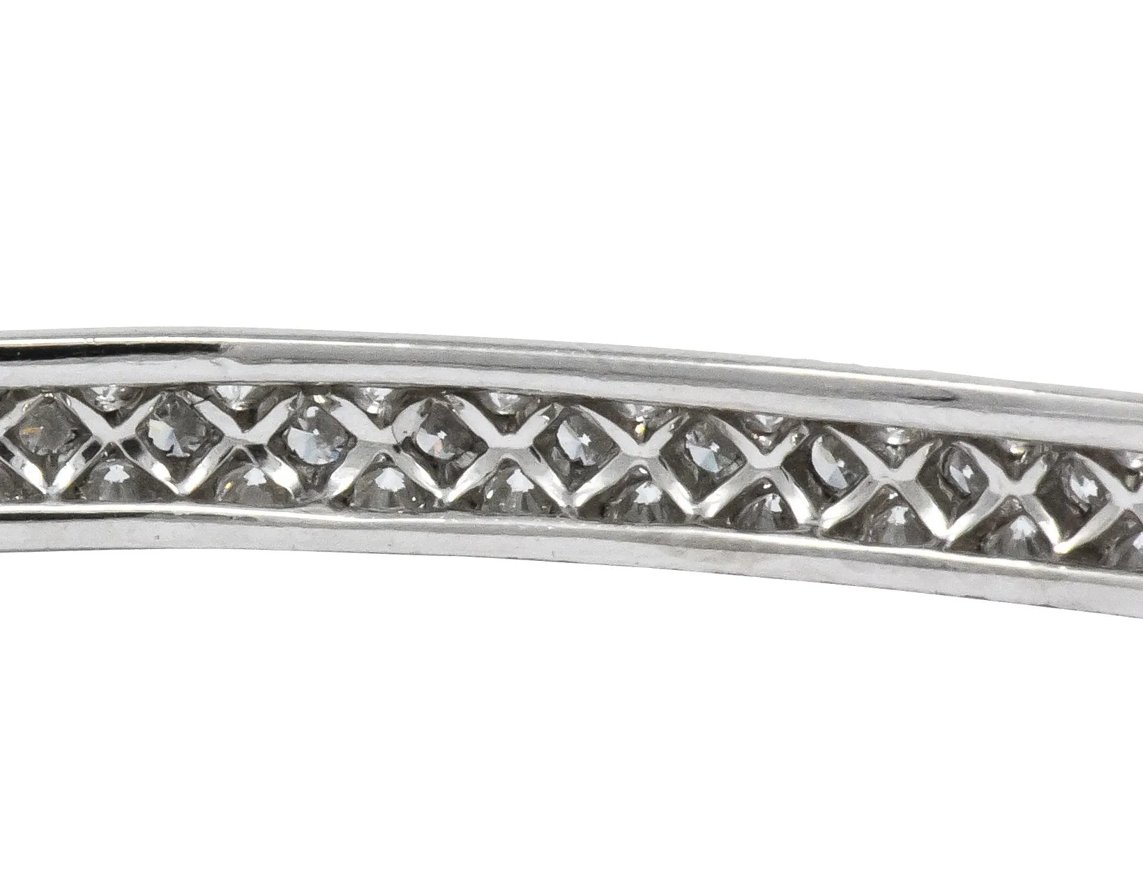 Tiffany & Co. 5.00 CTW Round Brilliant Diamond Platinum Bangle Bracelet