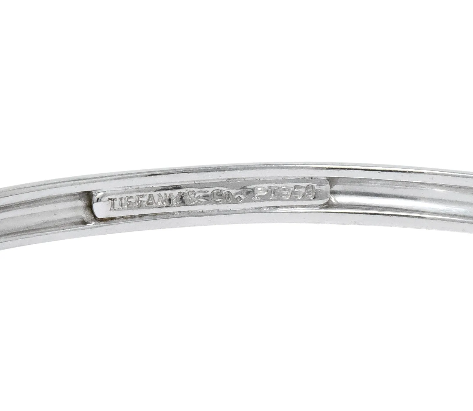 Tiffany & Co. 5.00 CTW Round Brilliant Diamond Platinum Bangle Bracelet