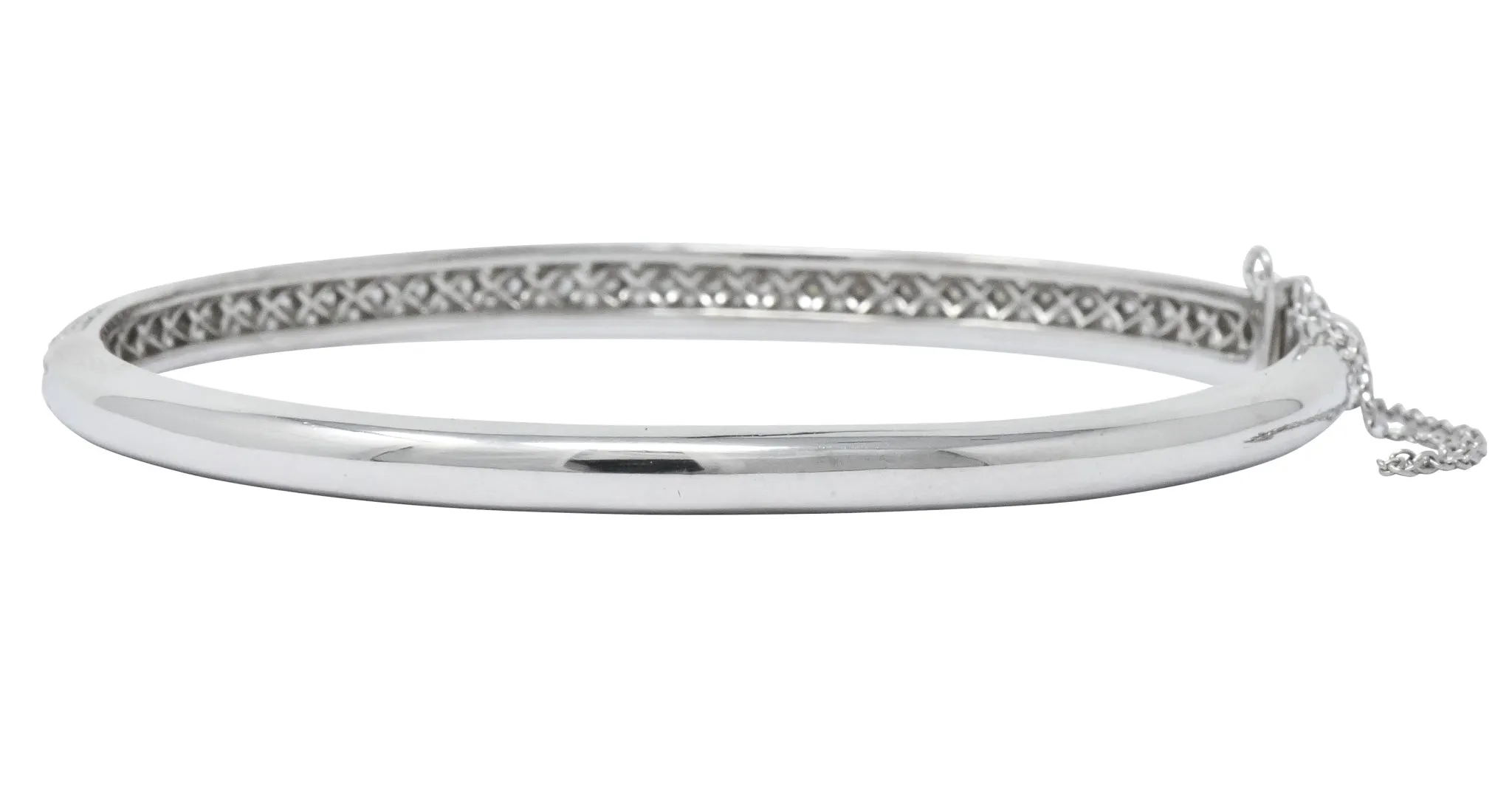 Tiffany & Co. 5.00 CTW Round Brilliant Diamond Platinum Bangle Bracelet