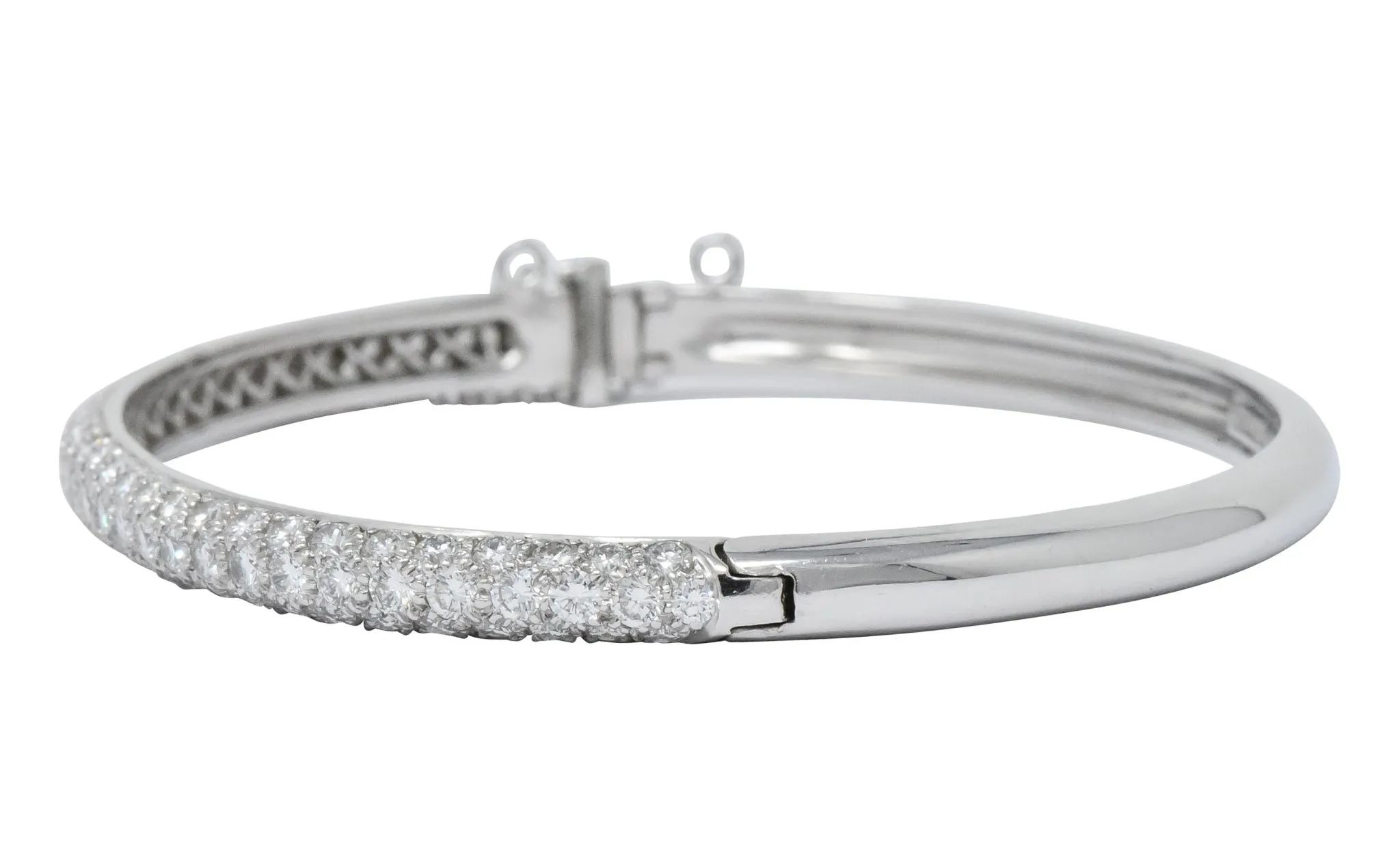 Tiffany & Co. 5.00 CTW Round Brilliant Diamond Platinum Bangle Bracelet