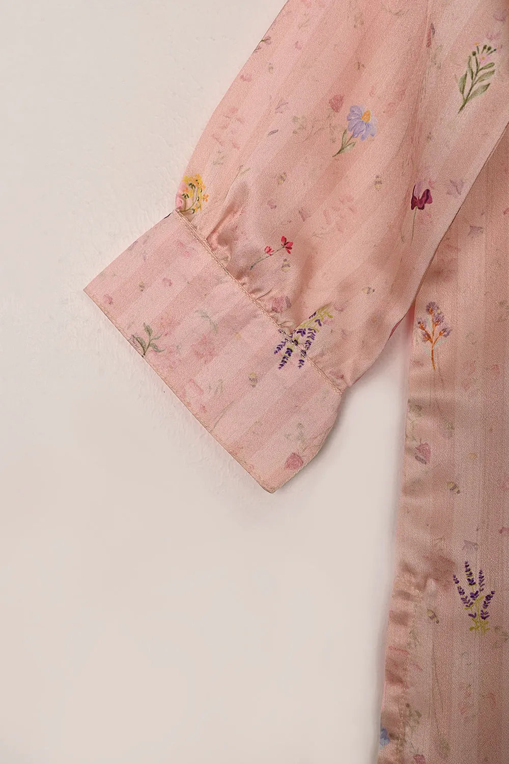 TKF-294-Peachy Pink - Kids 2Pc Digital Silk Co-Ord Set
