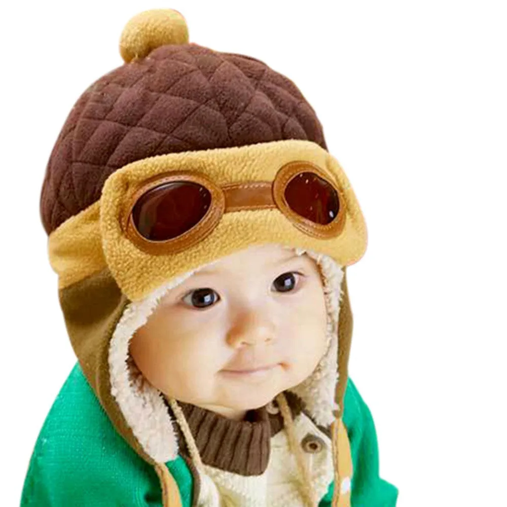 Toddlers Cool Baby Boy Girl Kids Infant Winter Pilot Warm Cap Bomber Hat